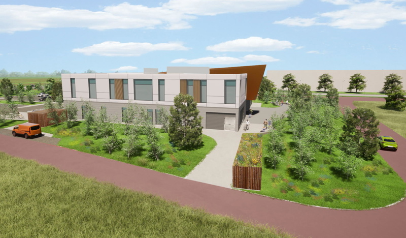 Artists impression of the new Innovation centre at Inverness Campus