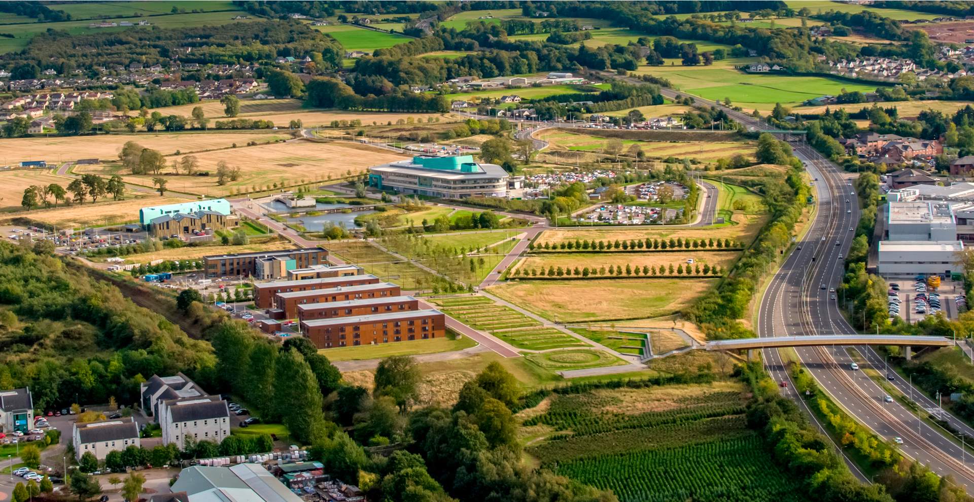 Inverness Campus view taken from the air