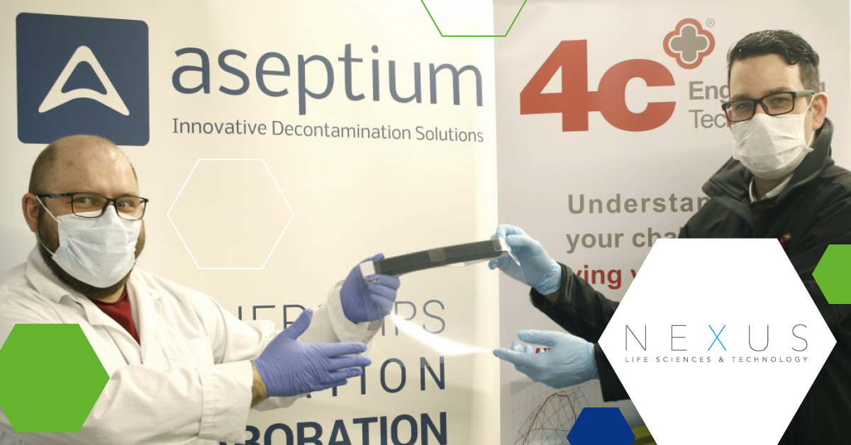 Aseptium and 4C engineering demonstrating PPE invention